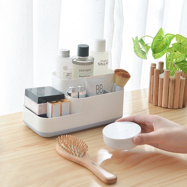 makeup storage box cosmetic organizer large capacity makeup display case brush lipstick holder desk bathroom organizer